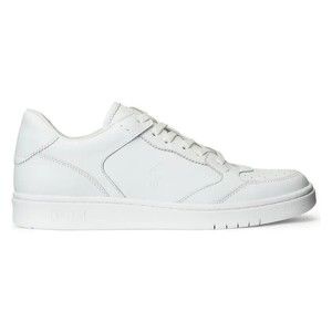 Polo Ralph Lauren Mens Court LUX ALL White Leather Sneakers Size 12 17953